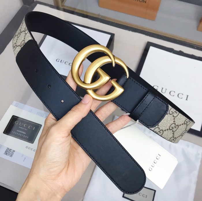 Gucci Mens Belts Luxury Brand with Original Box Leather Belts for Men 400593 92TLT 9769 Jumbo GG Marmont wide belt