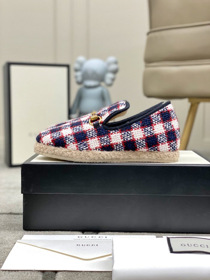 Gucci Womens Shoes Casual Loafers Design Luxury Brand Leather Princetown with Original Box