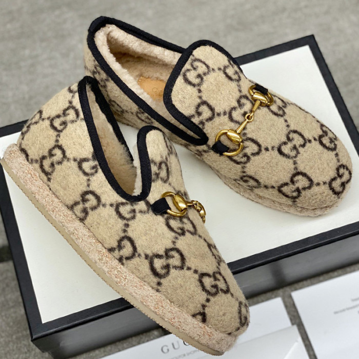 Gucci Womens Shoes Casual Loafers Design Luxury Brand Leather Princetown with Original Box