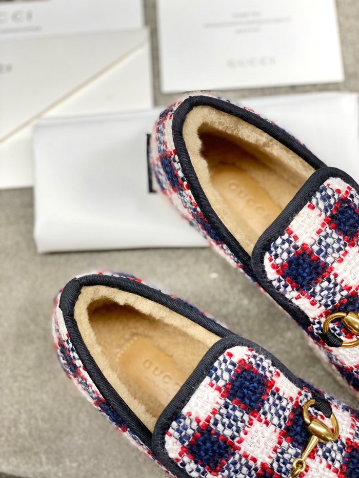 Gucci Womens Shoes Casual Loafers Design Luxury Brand Leather Princetown with Original Box