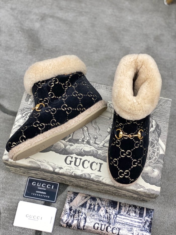 Gucci Womens Shoes Fashion Boots Luxury Brand  Womens Ankle Boots with Original Box