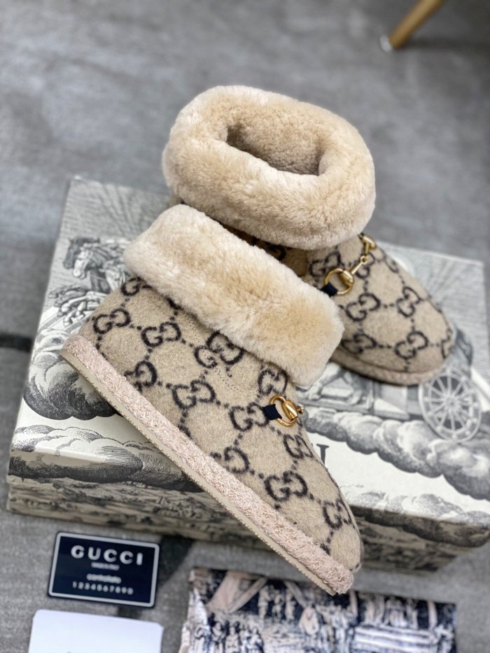 Gucci Womens Shoes Fashion Boots Luxury Brand  Womens Ankle Boots with Original Box
