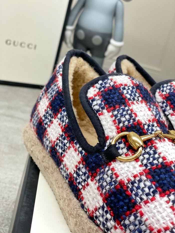 Gucci Womens Shoes Casual Loafers Design Luxury Brand Leather Princetown with Original Box