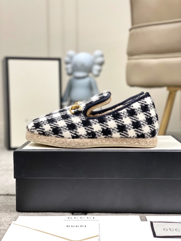 Gucci Womens Shoes Casual Loafers Design Luxury Brand Leather Princetown with Original Box