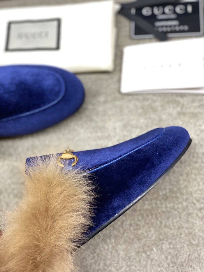 Gucci Womens Shoes Casual Loafers Design Luxury Brand Leather Princetown with Original Box