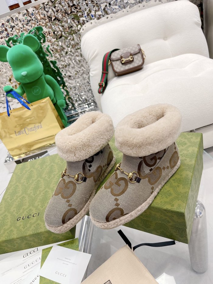 Gucci Womens Shoes Fashion Boots Luxury Brand  Womens Ankle Boots with Original Box