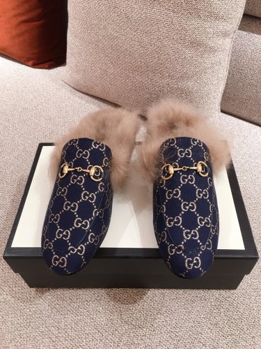 Gucci Womens Shoes Casual Loafers Design Luxury Brand Leather Princetown with Original Box