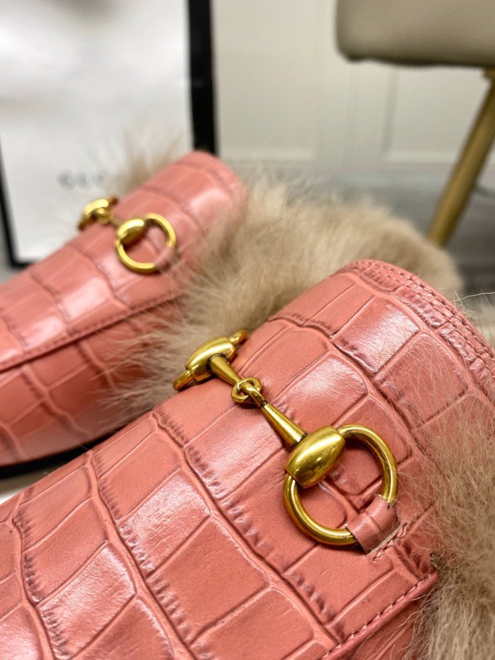 Gucci Womens Shoes Casual Loafers Design Luxury Brand Leather Princetown with Original Box