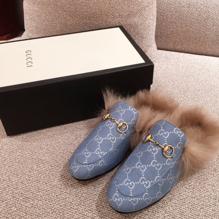 Gucci Womens Shoes Casual Loafers Design Luxury Brand Leather Princetown with Original Box