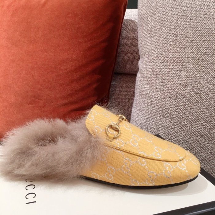 Gucci Womens Shoes Casual Loafers Design Luxury Brand Leather Princetown with Original Box