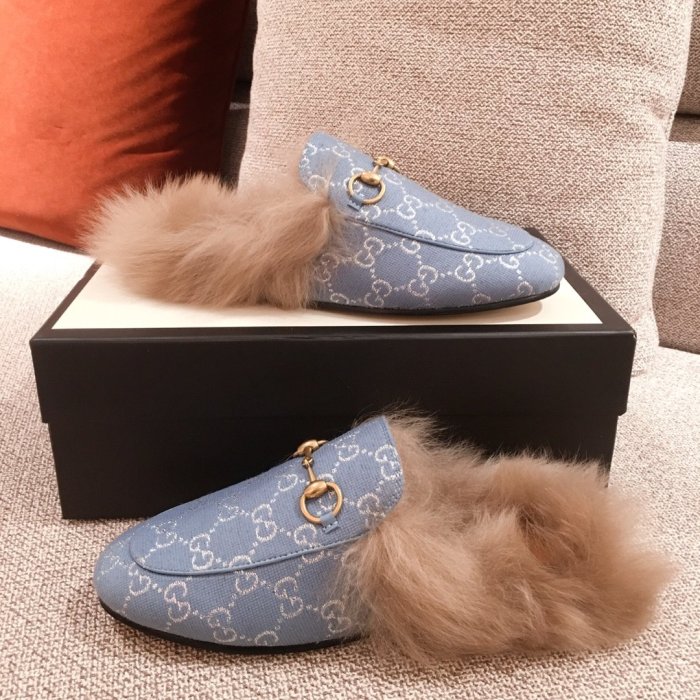 Gucci Womens Shoes Casual Loafers Design Luxury Brand Leather Princetown with Original Box