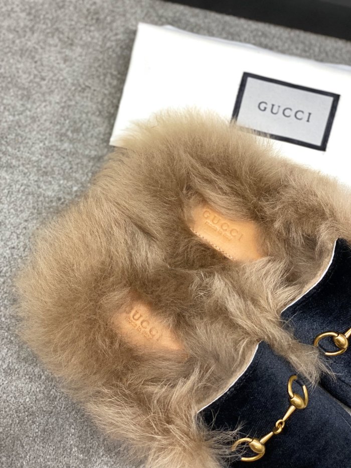 Gucci Womens Shoes Casual Loafers Design Luxury Brand Leather Princetown with Original Box