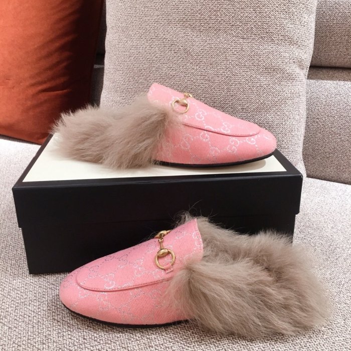 Gucci Womens Shoes Casual Loafers Design Luxury Brand Leather Princetown with Original Box