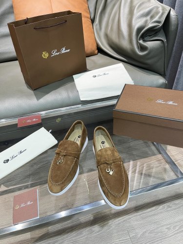 Loro Piana Womens Shoes Loafers Casual Design Luxury Brand Fashion Shoes for Women with Original Box