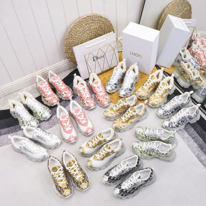 Dior Womens Shoes Sneakers Luxury Brand DIOR VIBE SNEAKER with Original Box Unisex Design Mesh and Technical Fabric