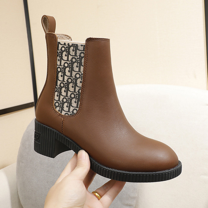Dior Women Shoes Boots Luxury Brand Design Dior Trial Ankle Boots Length Fashion Type with Original Box
