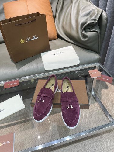 Loro Piana Womens Shoes Loafers Casual Design Luxury Brand Fashion Shoes for Women with Original Box