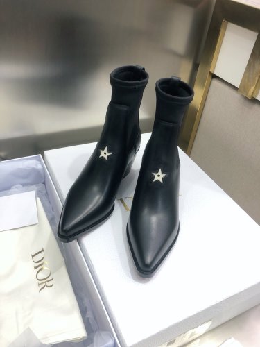 Dior Women Shoes Boots Luxury Brand Design Dior Trial Ankle Boots Length Fashion Type with Original Box