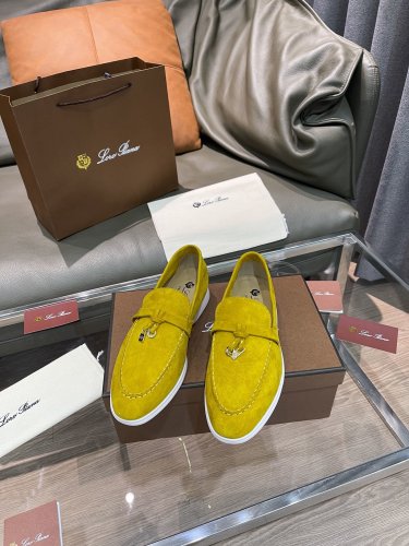 Loro Piana Womens Shoes Loafers Casual Design Luxury Brand Fashion Shoes for Women with Original Box