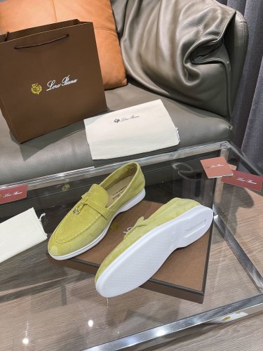 Loro Piana Womens Shoes Loafers Casual Design Luxury Brand Fashion Shoes for Women with Original Box