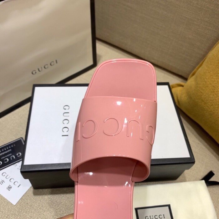 Gucci Womens Shoes Sandals Slides Slippers Luxury Brand Thick Sole 5cm Heel Design Women's GG slide sandal with Original Box
