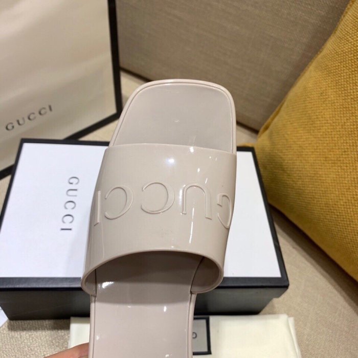 Gucci Womens Shoes Sandals Slides Slippers Luxury Brand Thick Sole 5cm Heel Design Women's GG slide sandal with Original Box
