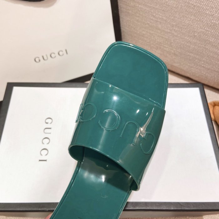 Gucci Womens Shoes Sandals Slides Slippers Luxury Brand Thick Sole 5cm Heel Design Women's GG slide sandal with Original Box