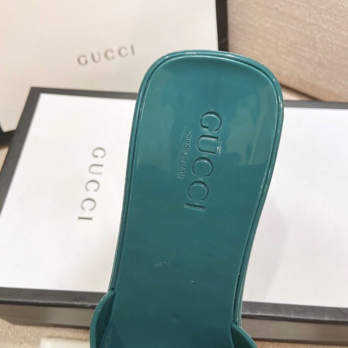 Gucci Womens Shoes Sandals Slides Slippers Luxury Brand Thick Sole 5cm Heel Design Women's GG slide sandal with Original Box