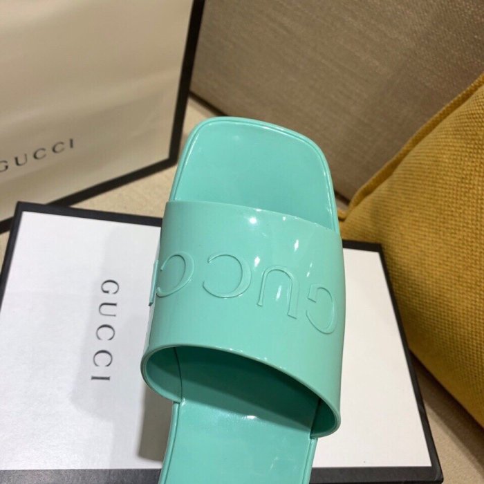 Gucci Womens Shoes Sandals Slides Slippers Luxury Brand Thick Sole 5cm Heel Design Women's GG slide sandal with Original Box