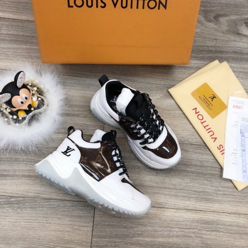 Louis Vuitton Men Shoes Fashion Sneakers Luxury Brand Mens Run Away Pulse Sneaker Casual Shoes with Original Box