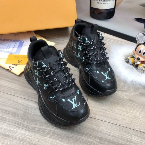 Louis Vuitton Men Shoes Fashion Sneakers Luxury Brand Mens Run Away Pulse Sneaker Casual Shoes with Original Box