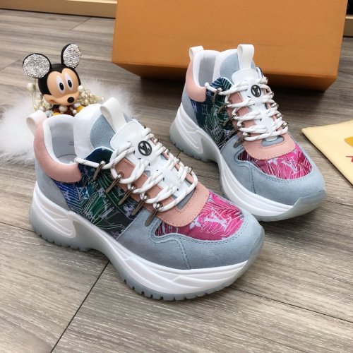 Louis Vuitton Men Shoes Fashion Sneakers Luxury Brand Mens Run Away Pulse Sneaker Casual Shoes with Original Box
