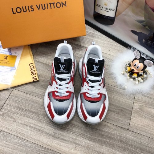 Louis Vuitton Men Shoes Fashion Sneakers Luxury Brand Mens Run Away Pulse Sneaker Casual Shoes with Original Box