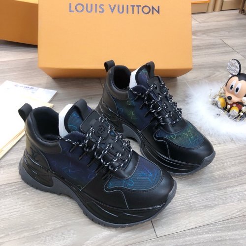 Louis Vuitton Men Shoes Fashion Sneakers Luxury Brand Mens Run Away Pulse Sneaker Casual Shoes with Original Box