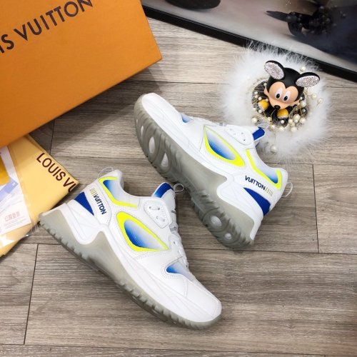 Louis Vuitton Men Shoes Fashion Sneakers Luxury Brand Mens Run Away Pulse Sneaker Casual Shoes with Original Box