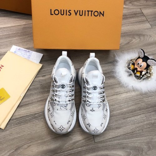 Louis Vuitton Men Shoes Fashion Sneakers Luxury Brand Mens Run Away Pulse Sneaker Casual Shoes with Original Box