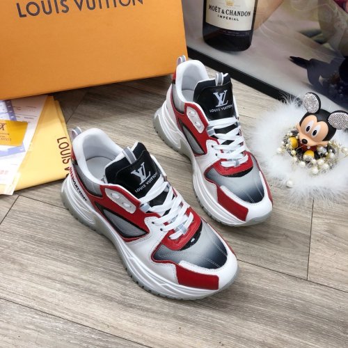 Louis Vuitton Men Shoes Fashion Sneakers Luxury Brand Mens Run Away Pulse Sneaker Casual Shoes with Original Box