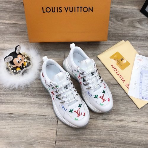 Louis Vuitton Men Shoes Fashion Sneakers Luxury Brand Mens Run Away Pulse Sneaker Casual Shoes with Original Box