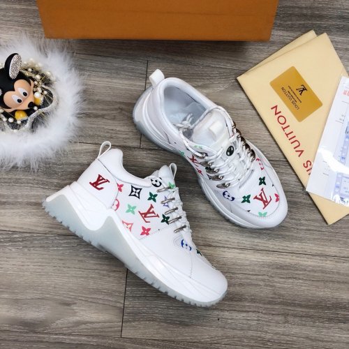 Louis Vuitton Men Shoes Fashion Sneakers Luxury Brand Mens Run Away Pulse Sneaker Casual Shoes with Original Box