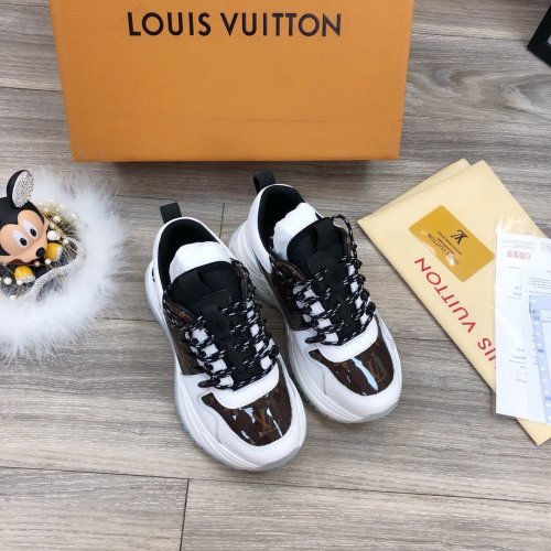 Louis Vuitton Men Shoes Fashion Sneakers Luxury Brand Mens Run Away Pulse Sneaker Casual Shoes with Original Box