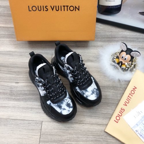 Louis Vuitton Men Shoes Fashion Sneakers Luxury Brand Mens Run Away Pulse Sneaker Casual Shoes with Original Box