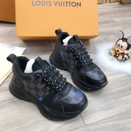 Louis Vuitton Men Shoes Fashion Sneakers Luxury Brand Mens Run Away Pulse Sneaker Casual Shoes with Original Box
