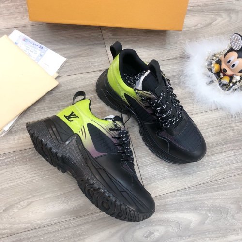 Louis Vuitton Men Shoes Fashion Sneakers Luxury Brand Mens Run Away Pulse Sneaker Casual Shoes with Original Box