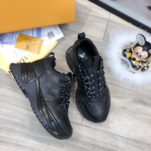 Louis Vuitton Men Shoes Fashion Sneakers Luxury Brand Mens Run Away Pulse Sneaker Casual Shoes with Original Box