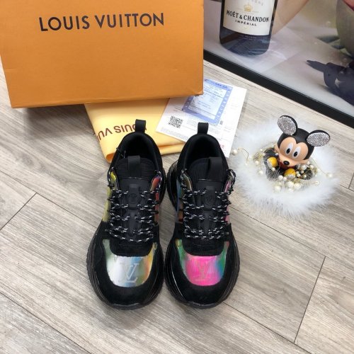 Louis Vuitton Men Shoes Fashion Sneakers Luxury Brand Mens Run Away Pulse Sneaker Casual Shoes with Original Box