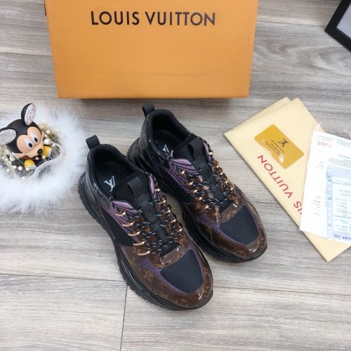 Louis Vuitton Men Shoes Fashion Sneakers Luxury Brand Mens Run Away Pulse Sneaker Casual Shoes with Original Box