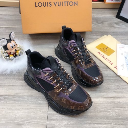 Louis Vuitton Men Shoes Fashion Sneakers Luxury Brand Mens Run Away Pulse Sneaker Casual Shoes with Original Box