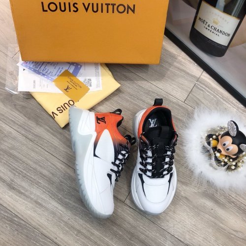 Louis Vuitton Men Shoes Fashion Sneakers Luxury Brand Mens Run Away Pulse Sneaker Casual Shoes with Original Box