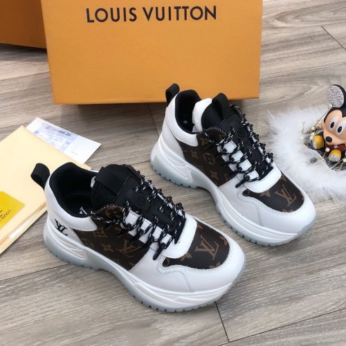 Louis Vuitton Men Shoes Fashion Sneakers Luxury Brand Mens Run Away Pulse Sneaker Casual Shoes with Original Box