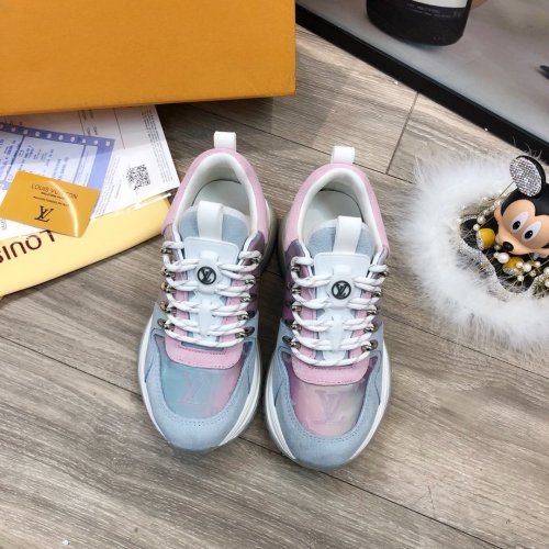 Louis Vuitton Men Shoes Fashion Sneakers Luxury Brand Mens Run Away Pulse Sneaker Casual Shoes with Original Box